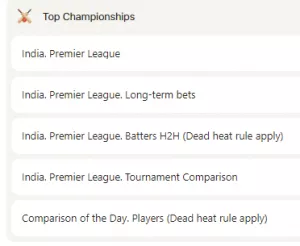 parimatch cricket bets